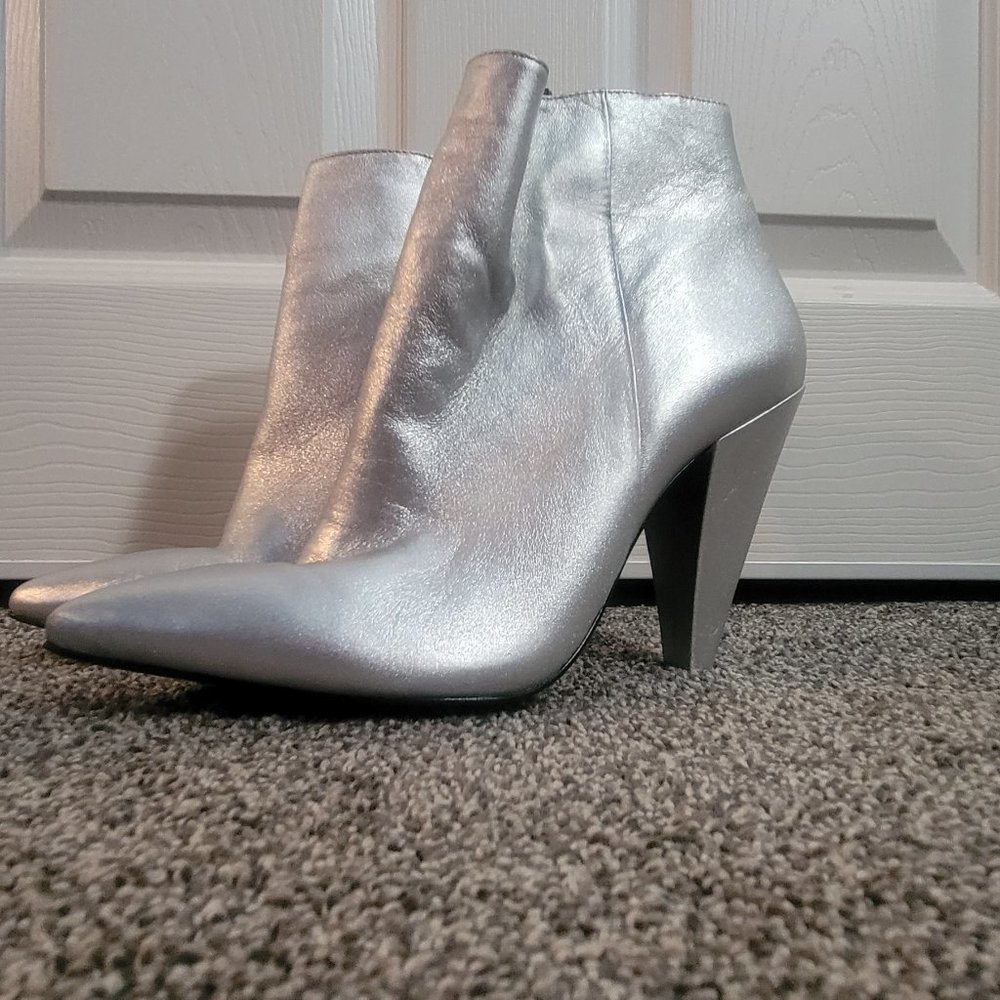 Silver Steve Madden (Theresa) Ankle Boots